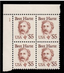 US # 2196 , Great Americans Bret Harte , U/L P/B of 4 - I Combine S/H 