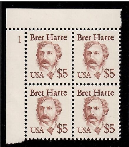 US # 2196 , Great Americans Bret Harte , U/L P/B of 4 - I Combine S/H 