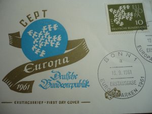 Europa 1961 - Germany - Set - First Day Cover