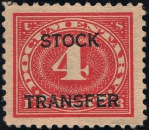 RD3 4¢ Stock Transfer Stamp (1918) Used