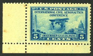 U.S. #650 MINT MARGIN SINGLE OG HR