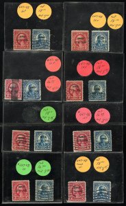 US Stamps # 647-8 Used F-VF Lot Of 8 Sets Scott Value $144.00