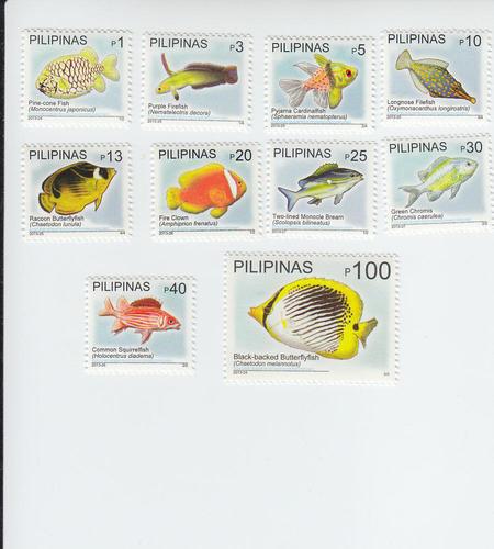 2013 Philippines Marine Biodiversity Fish (Scott 3471-3, 75-80) MNH