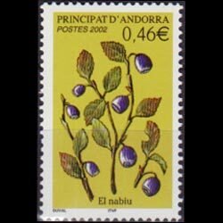 ANDORRA FR. 2002 - Scott# 560 Bilberries Set of 1 NH