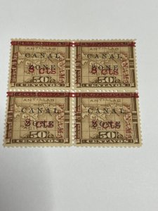 Canal Zone 14 MNH/MLH block of 4 with all 3 types of o/p KSPhilatelics (14CZxxy)