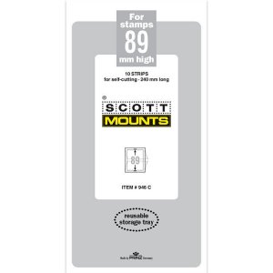 Scott/Prinz Pre-Cut Strips 240mm Long Stamp Mounts 240x89 #946 Clear