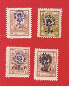 Lithuania  #B1-2 #B16 & B30   MVFLH OG   Semi-Postal   Free S/H
