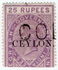 (I.B) Ceylon Telegraphs : Ceylon on India 25R OP