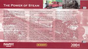 Isle Of Man 2004 The Power of Steam Presentation Pack SG1125-30 MNH