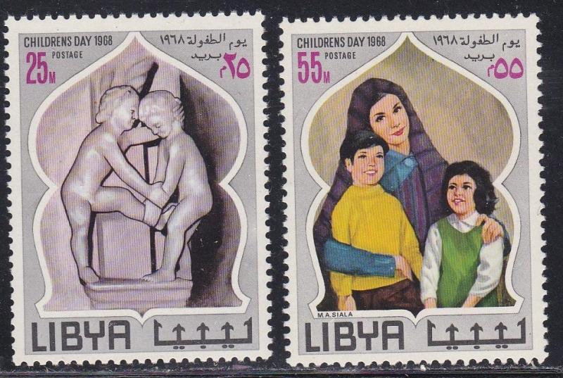 Libya # 334-335, Childrens Day, NH, Half Cat