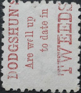 New Zealand 1893 2d with Dodgshuns Tweed advert brown red SG 219f used