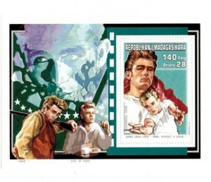 Madagascar - James Dean Movie Actor - Souvenir Stamp Sheet - Scott #1295 - MNH