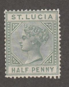 ST. LUCIA #27a MINT VERY LITE HINGE