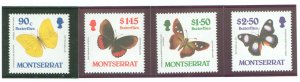 Montserrat #647-50 Mint (NH) Single (Complete Set) (Butterflies)