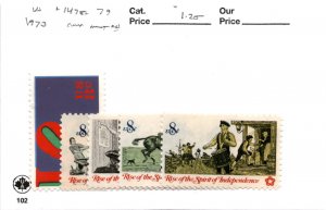 United States Postage Stamp, #1475-1479 Mint NH, 1973 (AB)