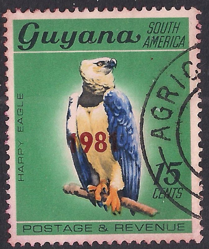 Guyana 1968 QE2 15ct Harpy Eagle Used SG 454 ( F408 )