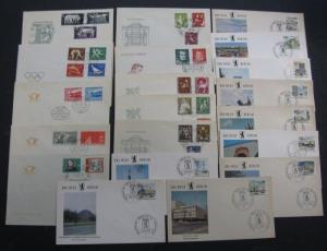 GERMANY FDC GROUP OF 56 ALL CACHETED VF, 31 GERMANY 13 W. BERLIN, 12 DDR
