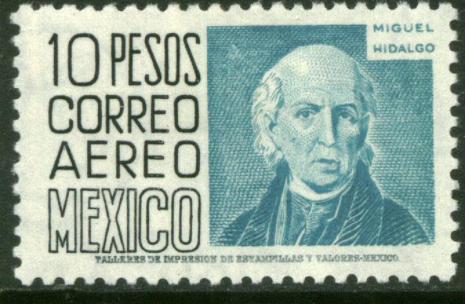 MEXICO C216, $10P 1950 DEFINITIVE 2nd ISSUE, WMK 300 HORIZ. MINT, NH. F-VF.