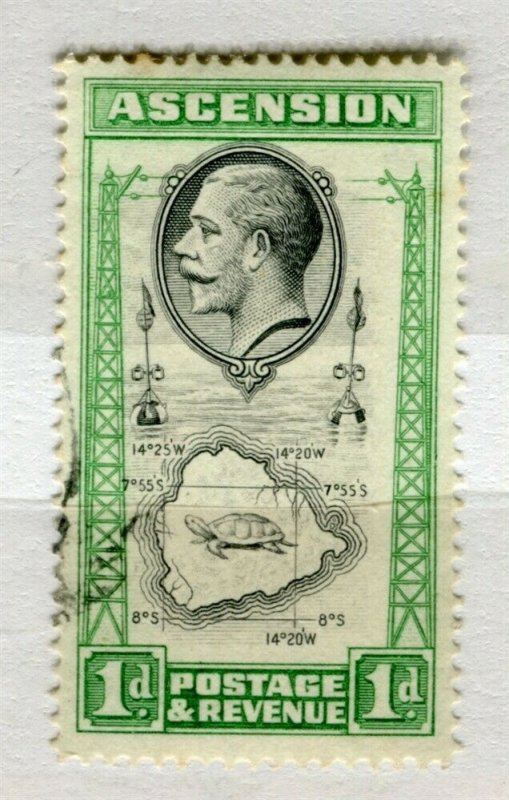 ASCENSION; 1934 early GV pictorial issue fine used 1d. value