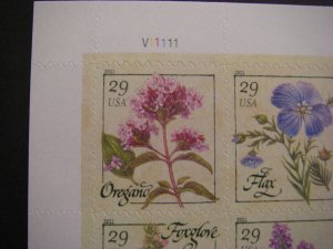 Scott 4505-4509 or 4509a, 29c Herbs, minisheet of 20 #V11111, MNH Beauties