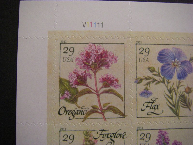 Scott 4505-4509 or 4509a, 29c Herbs, minisheet of 20 #V11111, MNH Beauties