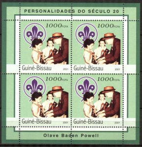 Guinea Bissau 2001 Scouting Girl Scouts Olave Baden Powell sheet MNH