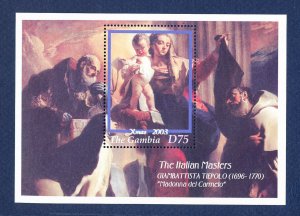 GAMBIA - Scott 2773 - FVF MNH S/S - Christmas Madonna - 2003