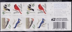 BOBPLATES #5317-20 Birds in Winter Booklet Pane of 20 VF NH SCV=$22