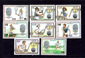 Niue 538-45 MNH 1987 Tennis