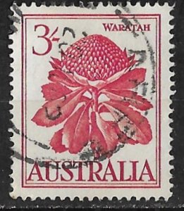 Australia # 330  Flowers:  3sh Wartah (1)   VF  Used