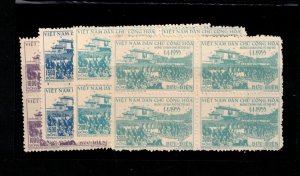 Vietnam #28 - #31 Very Fine Never Hinged Rare Block Set No Gum As Issued