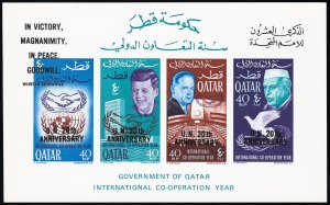 Qatar Stamps MNH Rare Kennedy Souvenir Sheet