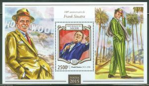 NIGER  2015  100th  BIRTH  ANNIVERSARY OF FRANK SINATRA  S/SHEET MINT NH