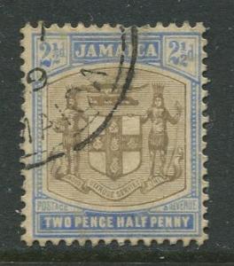 Jamaica -Scott 39 - Arms of Jamaica - 1903 - Used - Single 2.1/2p Stamp