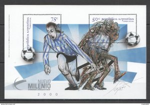 P0019 2000 Argentina Sport Football Milennium 1Bl Mnh
