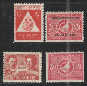 Germany - SBZ 1949 lot - MNH/MH  VG/F   Nice group 1949 SBZ issues