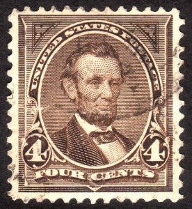 1895, US 4c, Lincoln, Used, Well centered, Sc 269
