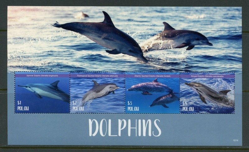 PALAU 2019 DOLPHINS SHEET MINT NEVER HINGED 