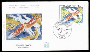 France 1981 Art, The Divers FDC