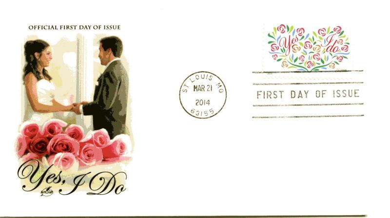4881 70c Yes, I Do, ArtCraft, FDC