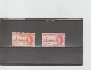 Northern Rhodesia  Scott#  46-47  MH  (1946 Peace Issue)