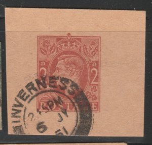 UK GB GREAT BRITAIN Postal Stationery Cut Out A17P27F37938-