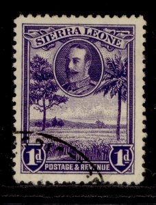 SIERRA LEONE GV SG156, 1d violet, FINE USED.