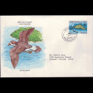 FAROE IS. 1978 - FDC-35   Map