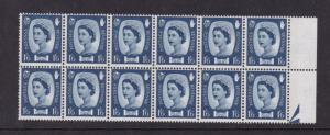 Northern Ireland 1967 1'6d Block of 12 Two Phosphor Bands SGNI6(XN16) MNH 