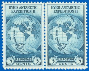 USA SCOTT #753 Center Line Pair, Mint-VF-NGAI, Byrd Expedition, SCV $32.50 (SK