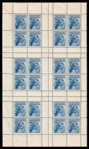 Australia Scott 95a, Sheet of Six Panes of 4 (1928) Mint H VF, CV $1050.00+ M