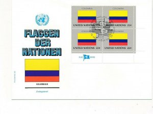 D112851 Flag Series Colombia FDC United Nations New York Bureau