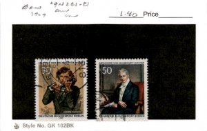 Germany - Berlin, Postage Stamp, #9N280-9N281 Used, 1969 Joachim (AP)