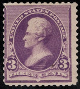 US #221 SCV $175.00 VF mint never hinged, terrific color, faint bend, Fresh! ...